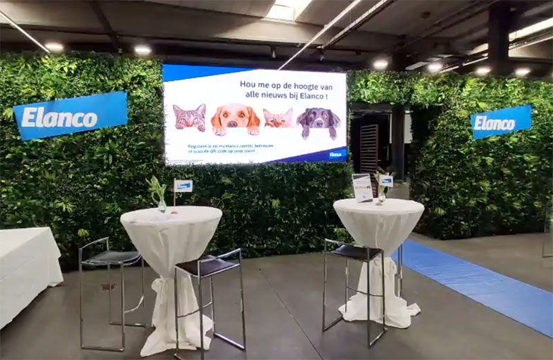 Voor Elanco heeft Bridge Event Facilities een modulaire stand gebouwd op de Antwerpen Expo.